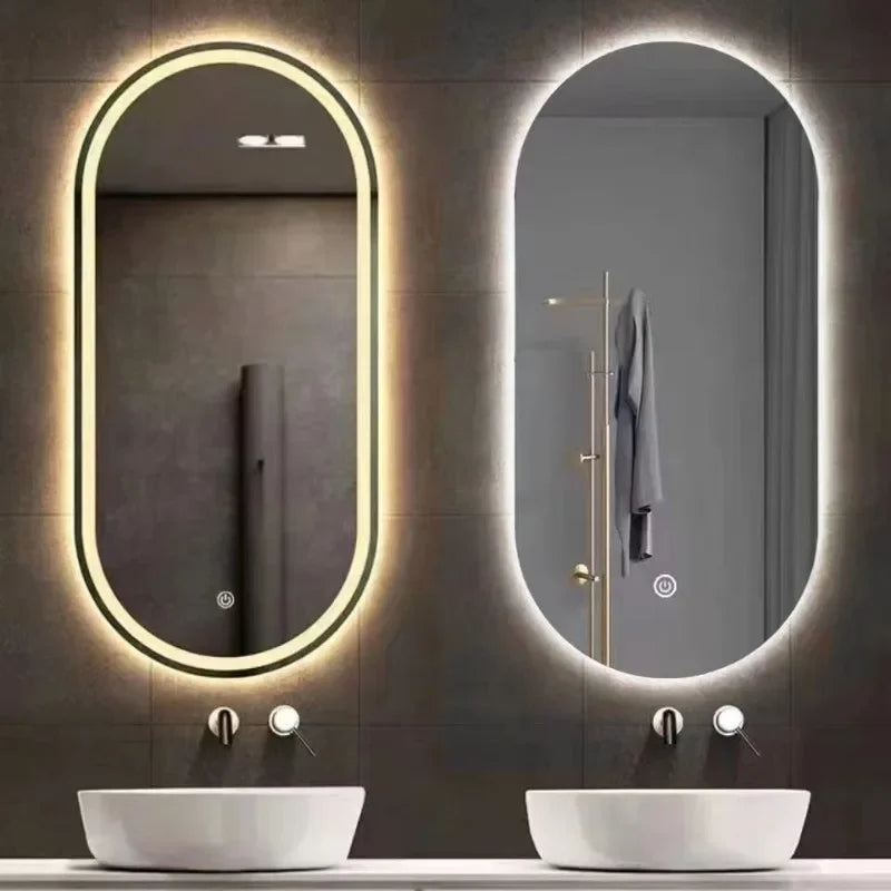 Oval Smart, Anti Fog Bathroom Mirrors with LED Light