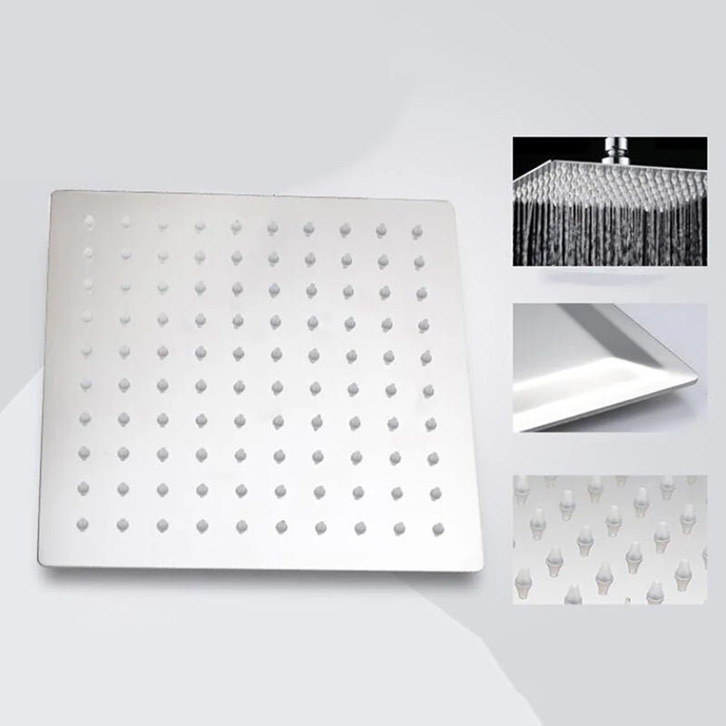 Round & Square Stainless Steel Rainfall Shower Heads