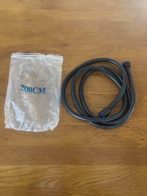 Shower Hoses 1.5/2M Black & Silver