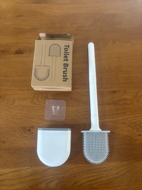 Wall Hanging Silicone Toilet Cleaning Brush